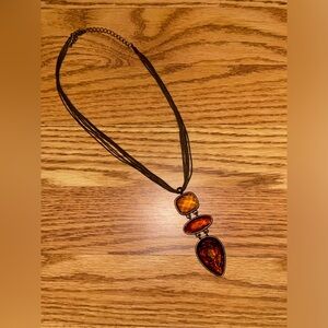 Necklace - brown/gold